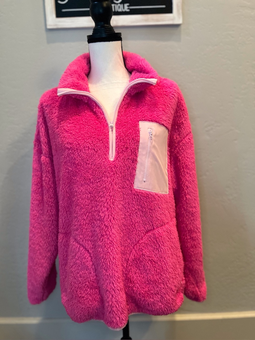 Cozy Pink Fleece Pullover